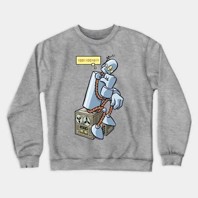 Robot Thinker Crewneck Sweatshirt by Angel Robot